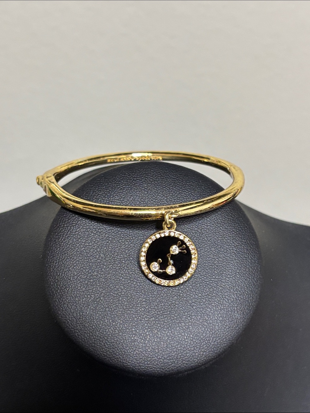 Kate Spade Gold Tone Scorpio Horoscope Charm Social Butterfly Bangle Bracelet